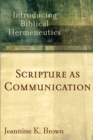 Image for Scripture as Communication