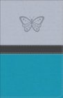 Image for KJV Study Bible for Girls Silver/Teal, Butterfly Design LeatherTouch