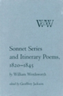 Image for Sonnet Series and Itinerary Poems, 1820-1845
