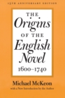 Image for The Origins of the English Novel, 1600-1740