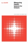 Image for Measuring Health : Lessons for Ontario