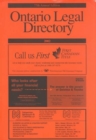 Image for Ontario Legal Directory 2002 Pb