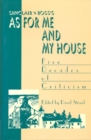 Image for Sinclair Ross&#39;s &quot;As for Me and My House&quot;