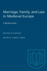 Image for Marriage, Family, and Law in Medieval Europe : Collected Studies