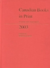 Image for Canadian books in print 2003: Author and title index