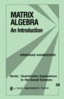 Image for Matrix algebra  : an introduction