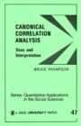 Image for Canonical Correlation Analysis : Uses and Interpretation