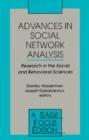 Image for Advances in Social Network Analysis : Research in the Social and Behavioral Sciences