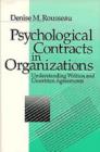 Image for Psychological contracts in organizations  : understanding written and unwritten agreements