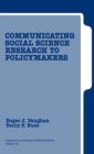 Image for Communicating social science research to policymakers