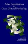 Image for Asian Contributions to Cross-cultural Psychology