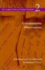 Image for The Complete Works of Friedrich Nietzsche : v. 2 : Unfashionable Observations