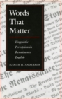 Image for Words That Matter : Linguistic Perception in Renaissance English