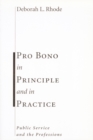 Image for Public service and the professions  : pro bono in principle and in practice
