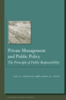 Image for Private Management and Public Policy