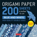 Image for Origami Paper 200 sheets Blue and White Patterns 6&quot; (15 cm) : Double Sided Origami Sheets Printed with 12 Different Designs (Instructions for 6 Projects Included)