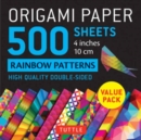 Image for Origami Paper 500 sheets Rainbow Patterns 4&quot; (10 cm)