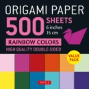Image for Origami Paper 500 sheets Rainbow Colors 6&quot; (15 cm)