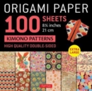 Image for Origami Paper 100 sheets Kimono Patterns 8 1/4&quot; (21 cm) : Extra Large Double-Sided Origami Sheets Printed with 12 Different Patterns (Instructions for 5 Projects Included)