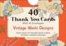 Image for 40 Thank You Cards in Vintage Japanese Washi Designs : 4 1/2 x 3 inch blank cards in 8 unique designs, envelopes included