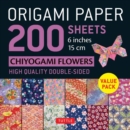 Image for Origami Paper 200 sheets Chiyogami Flowers 6&quot; (15 cm)