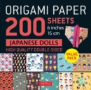 Image for Origami Paper 200 sheets Japanese Dolls 6&quot; (15 cm) : Tuttle Origami Paper: Double Sided Origami Sheets Printed with 12 Different Designs (Instructions for 6 Projects Included)
