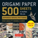 Image for Origami Paper 500 sheets Japanese Waves 4&quot; (10 cm)