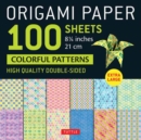 Image for Origami Paper 100 sheets Colorful Patterns 8 1/4&quot; (21 cm) : Extra Large Double-Sided Origami Sheets Printed with 12 Different Color Combinations (Instructions for 5 Projects Included)