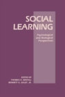 Image for Social Learning : Psychological and Biological Perspectives