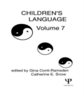 Image for Children&#39;s Language : Volume 7