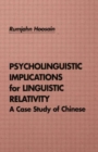 Image for Psycholinguistic Implications for Linguistic Relativity