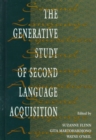 Image for The Generative Study of Second Language Acquisition