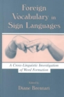 Image for Foreign Vocabulary in Sign Languages