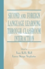 Image for Second and foreign language learning through classroom interaction
