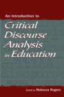 Image for An Introduction to Critical Discourse Analysis in Education