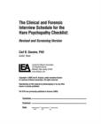 Image for A Clinical and Forensic Interview Schedule for the Hare Psychopathy Checklist : Revised and Screening Version