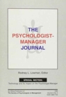 Image for The Psychologist-Manager Journal : Volume 3, Number 2