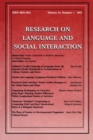 Image for Gender Construction in Children&#39;s Interactions : A Cultural Perspective. A Special Issue of Research on Language and Social Interaction