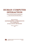 Image for Experimental Comparisons of Usability Evaluation Methods : A Special Issue of Human-Computer Interaction