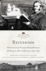 Image for Recuerdos  : historical and personal remembrances relating to Alta California, 1769-1849