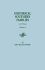 Image for Historical Southern Families. in 23 Volumes. Volume V