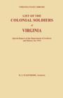 Image for List of the Colonial Soldiers of Virginia