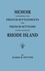 Image for Memoir Concerning the French Settlements and French Settlers in the Colony of Rhode Island