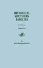 Image for Historical Southern Families. in 23 Volumes. Volume XIV