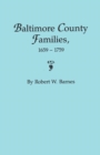 Image for Baltimore County Families, 1659-1759