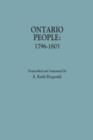 Image for Ontario People, 1796-1803