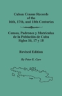 Image for Cuban Census Records of the 16th, 17th, and 18th Centuries. Revised Edition (REV)