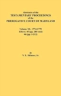 Image for Abstracts of the Testamentary Proceedings of the Prerogative Court of Maryland. Volume XL