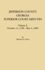 Image for Jefferson County, Georgia, Superior Court Minutes, Volume I