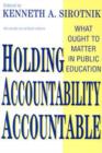 Image for Holding Accountability Accountable
